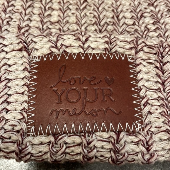 Love your melon Burgundy speckled cuffed beanie - Picture 2 of 6